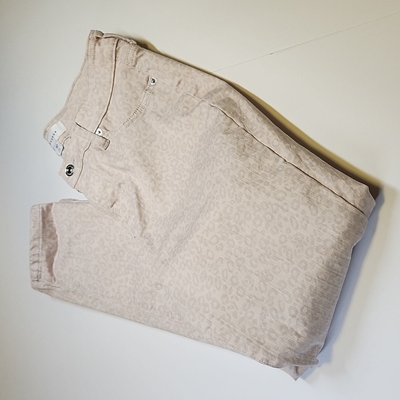 Popsugar Light Pink Leopard Print  Jeans size 10 - Picture 7 of 8